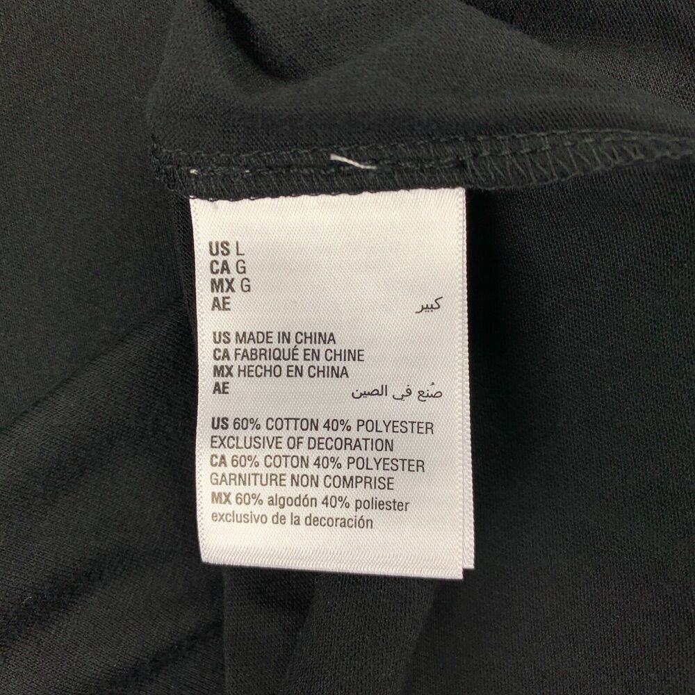 And Now This Mens Oversized Fit Embroidered LA Los Angeles T-Shirt Black L - Picture 4 of 4